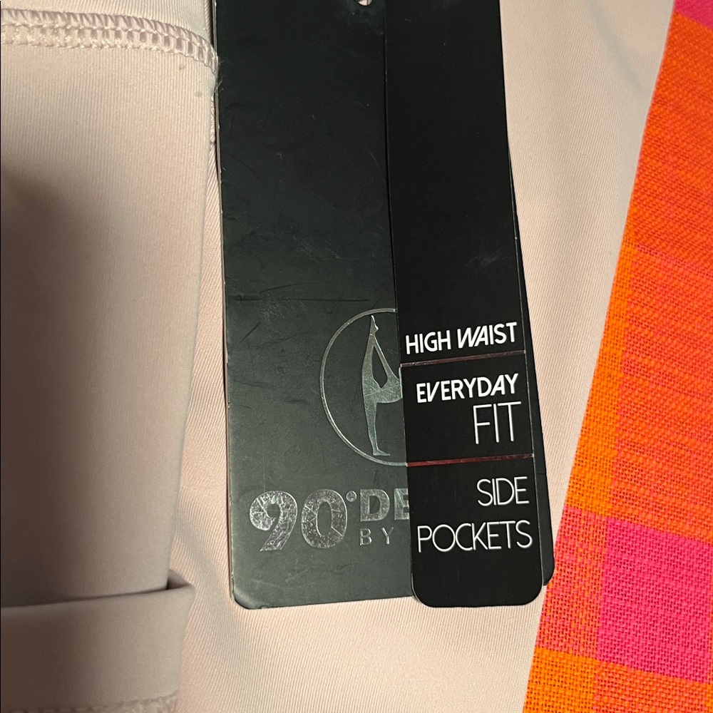 90 Degree By Reflex Blush Rose Bud Active Leggings, Size XS - Picture 3 of 6